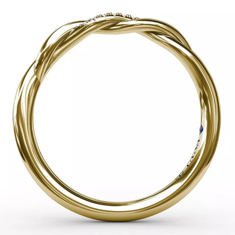 FANA Twist Modern Diamond Stackable Band W4005