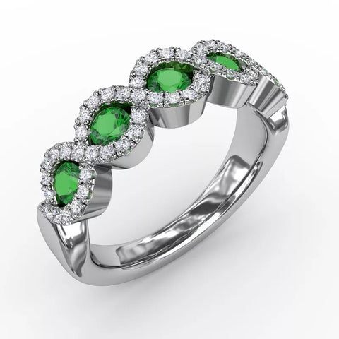 Fana Hold Me Close Sapphire and Diamond Twist Ring