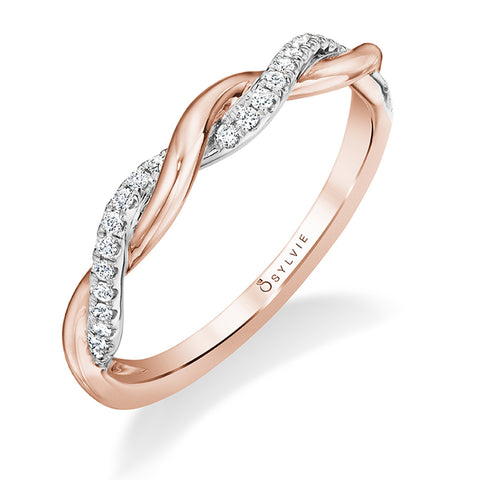 Modern Spiral Wedding Band BS1524-WG - Chalmers Jewelers