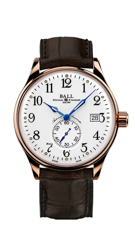 Ball Trainmaster Standard Time 18k Chronometer NM3888D