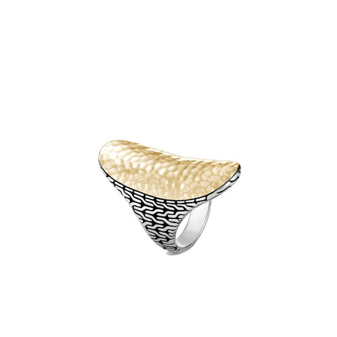 Classic Chain Hammered Saddle Ring - Chalmers Jewelers