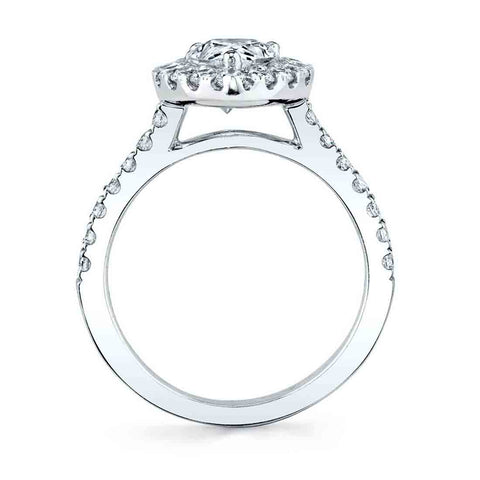 Pear Shaped Engagement Ring With Halo S1199-PS - Chalmers Jewelers