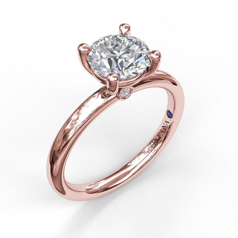 Classic Round Cut Solitaire Engagement Ring 3842 - Chalmers Jewelers
