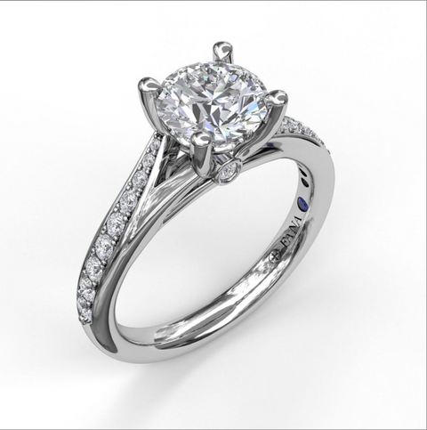 Fana Designer Split Band Engagement Ring S3593