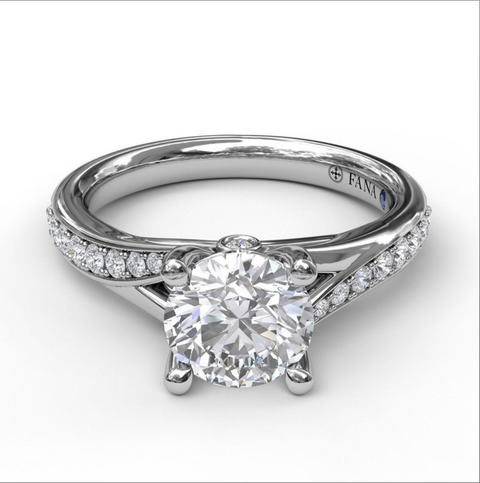 Fana Designer Split Band Engagement Ring S3593
