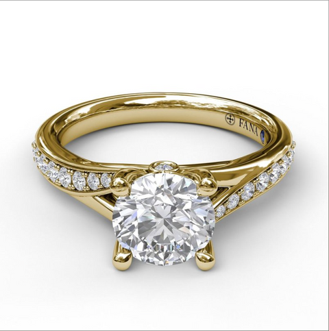 Fana Designer Split Band Engagement Ring S3593
