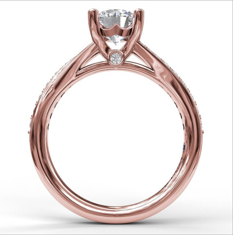 Fana Designer Split Band Engagement Ring S3593