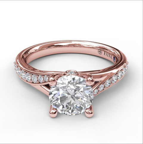 Fana Designer Split Band Engagement Ring S3593