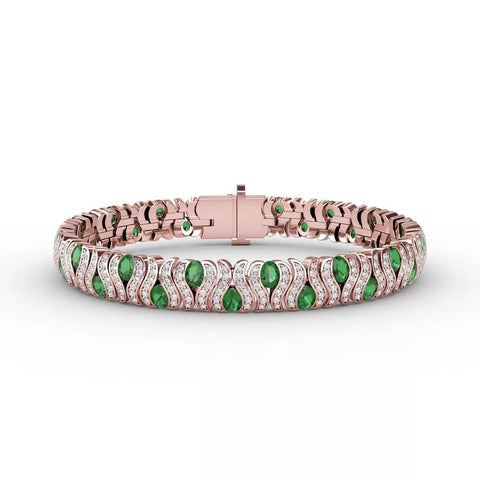 Fana Wave Ruby and Diamond Bracelet 1492