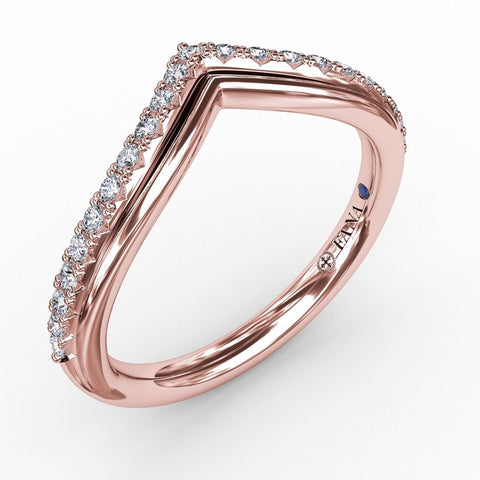 Fana French Pave Chevron Diamond Band 7266