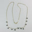 14k Yellow Gold Paperclip Chain with Black Diamond Dangles
