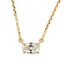 Oval diamond stationary solitaire necklace 165-00410