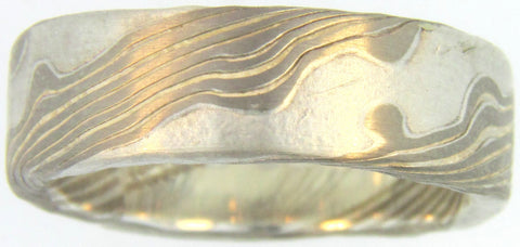 7mm Custom Mokume Gane Ring size 11 675-00125