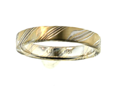 3.8mm Custom Mokume Gane Ring size 8.5 675-00158