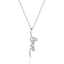 Luvente 14kt White Gold Diamond 'Love' Script Necklace N03468-RD.W