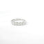 14K White Gold and Natural Oval Diamond Band