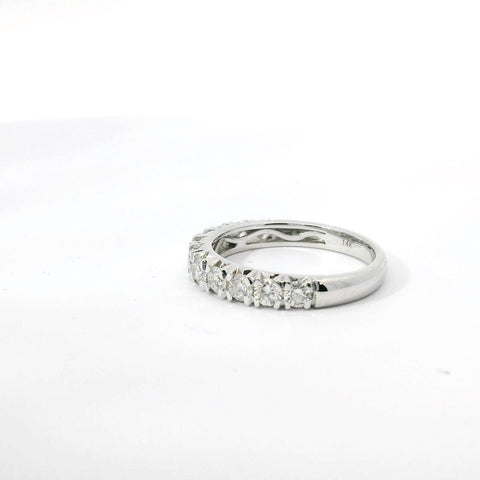 14K White Gold and Natural Diamond Band