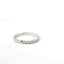 14K White Gold and Natural Diamond Milgrained Band