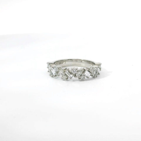 Platinum and Natural Diamond Ring