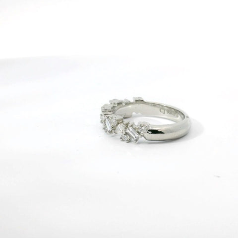 Platinum and Natural Diamond Ring