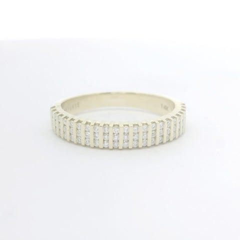 Sylvie 14KY Bar Set Diamond Trio Wedding Ring