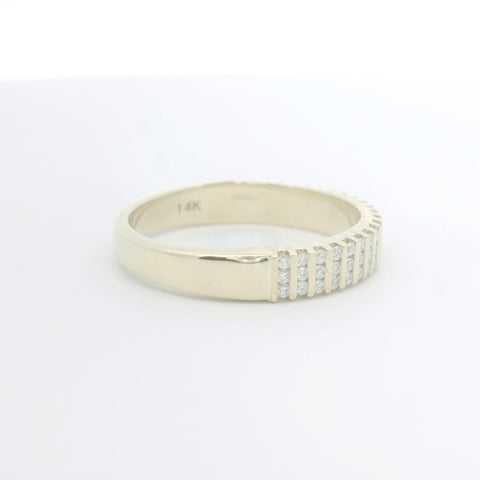 Sylvie 14KY Bar Set Diamond Trio Wedding Ring