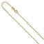 14KT Gold Adjustable Cable Pendant Chain 1380-18+2