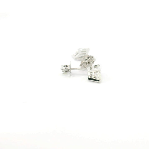 14K White Gold Marquise Diamond Stud Earrings