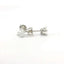 14K White Gold Oval Diamond Stud Earrings