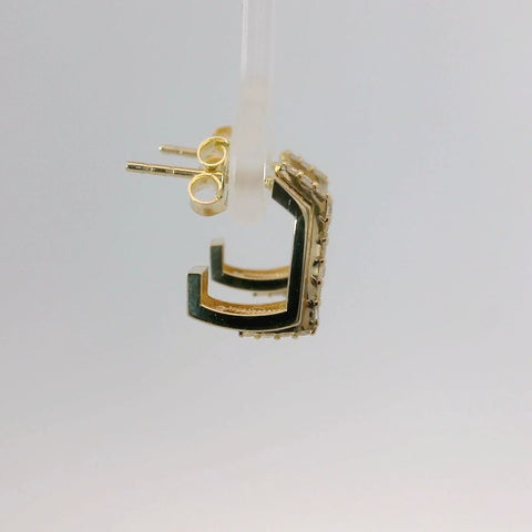 14k Yellow Gold Diamond Earrings