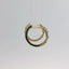 14K Yellow Gold Round and Baguette Diamond Hoop Earrings