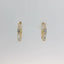 14K Yellow Gold Round and Baguette Diamond Hoop Earrings