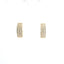 YELLOW GOLD TRIPLE ROW DIAMOND HUGGIE EARRINGS
