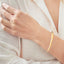 KWIAT 18KT Cobblestone Bangle with Flush Diamond Accents B-15569P-0-DIA-18KP