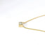 14K Yellow Gold Bezel-Set Natural Princes Cut Diamond Pendant