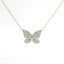 Gold & Natural Diamond Butterfly Pendant