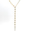 YELLOW GOLD DIAMOND BEZEL LARIAT NECKLACE 165-00429