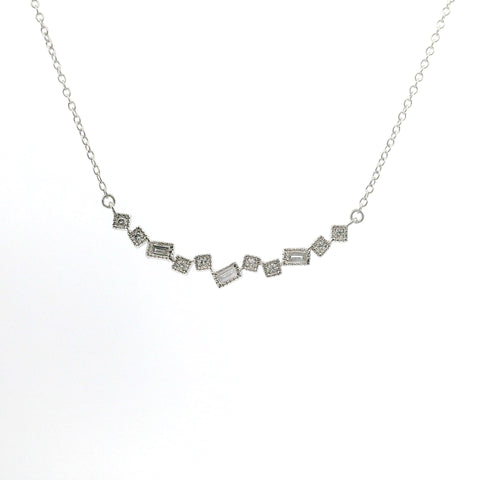 WHITE GOLD SCATTERED DIAMOND PENDANT 165-00432