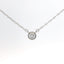 WHITE GOLD ROUND DIAMOND BEZEL SET NECKLACE 165-00434