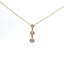 YELLOW GOLD BEZEL-SET THREE-STONE PENDANT NECKLACE 165-00437