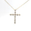 YELLOW GOLD DIAMOND CROSS NECKLACE 165-00440