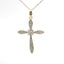 TWO-TONE DIAMOND CLUSTER CROSS NECKLACE 165-00442