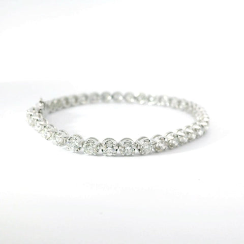 14K White Gold Diamond Tennis Bracelet