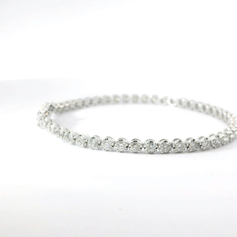 14K White Gold Diamond Tennis Bracelet