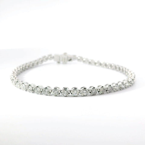 14K White Gold Diamond Tennis Bracelet