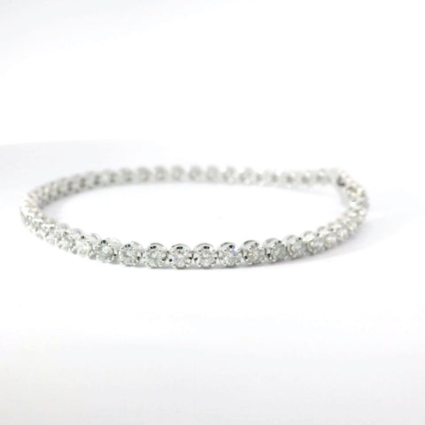 14K White Gold Diamond Tennis Bracelet