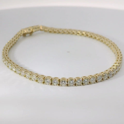 14K Yellow Gold Diamond Line Bracelet