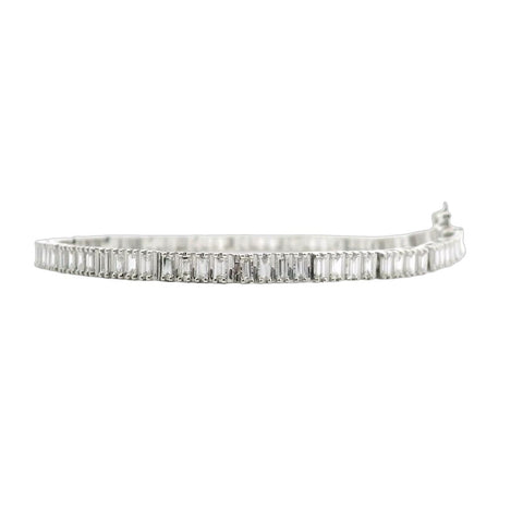 10K White Gold Diamond Tennis Bracelet