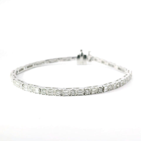 10K White Gold Diamond Tennis Bracelet