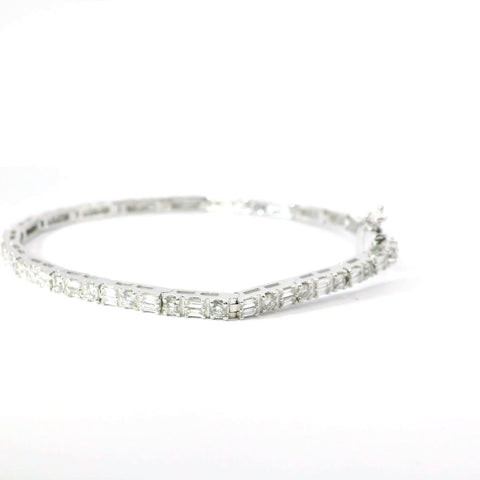 10K White Gold Diamond Tennis Bracelet